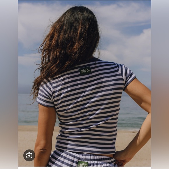 Daily Drills striped cotton baby tee - Picture 2 of 4